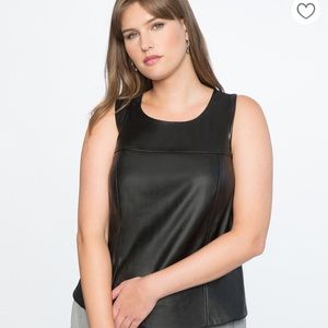 Eloquii Faux leather Tank Top